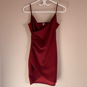 Bodycon red mini dress